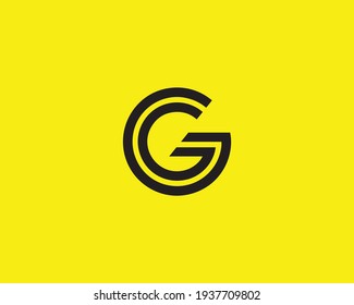 letter gg and g logo design vector template