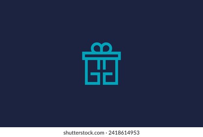 letter gg with gift box logo icon design vector design template inspiration