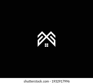 Letter GG Home logo template design in Vector illustration