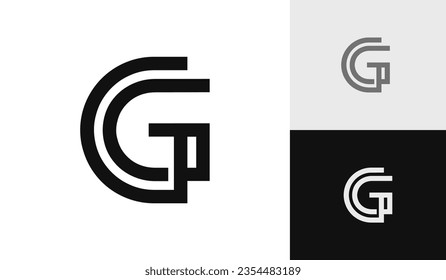 Letter GG initial monogram logo design