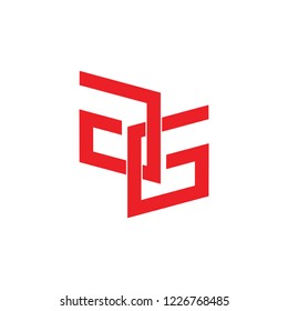 letter gg linked monogram logo vector