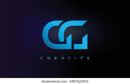 Letter GG logo design creative custom clean two alphabet logo
