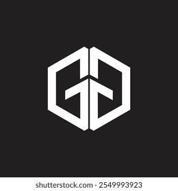 Letra GG diseño de logotipo inicial elegante y forma hexagonal, GG elegante y moderno monograma de icono de arte de letras único.