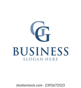 plantilla de diseño de logotipo GG de letra y logotipos de marketing, plantilla de ilustración de elemento
