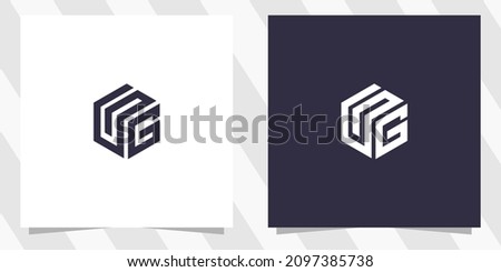 letter gg logo design template