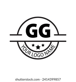logo de GG de la letra. Ilustración vectorial del diseño del logotipo GG para empresas creativas, empresas, industria