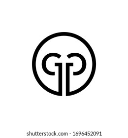 Logo-Design-Vorlage für Buchstaben-GG-Logo