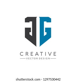 Letter GG Logo. Initial Letter Design Vector Luxury Colors