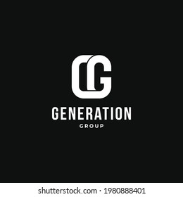 Letter GG monogram simple minimal logo design concept. Vector illustration