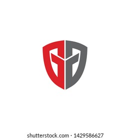 Letter GG seal logo design vector