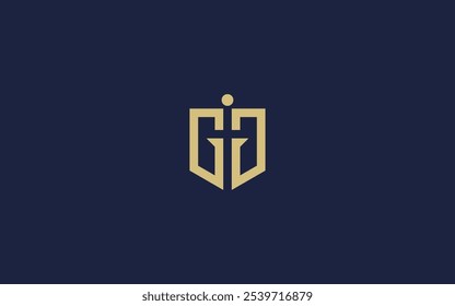 letra gg com escudo ícone de logotipo design vetor design modelo inspiração