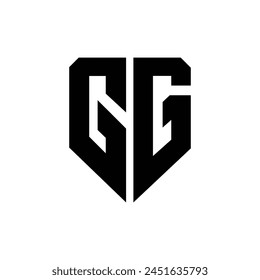 Letter Gg with shield shape security business monogram logo design idea