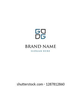Letter GG Square Abstract Creative Modern Business Logo