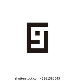 Letter Gg square, geometric symbol simple logo vector