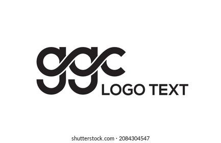 Letra GGC diseño de logotipo creativo vector	