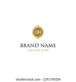 Letter GH Circle Currency Abstract Creative Business Logo