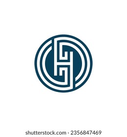 Letter GH or HG logo