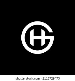letter gh hg monogram logo vector design