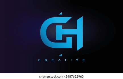 Letter GH logo design creative custom clean two alphabet logo
