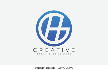 Letter GH logo design template vector illustration.