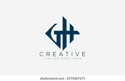 Letter GH logo design template vector illustration