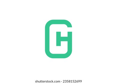 plantilla de signo vectorial del logotipo GH de letra. Diseño CH