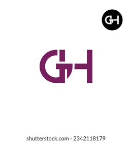Logo-Design des Briefes GH Monogram