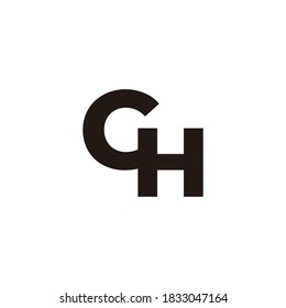 letter gh simple linked design symbol logo vector