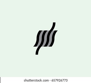 The letter gh stripe vector logo