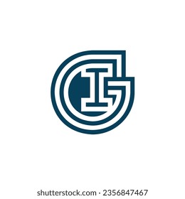 Letter GI or IG logo