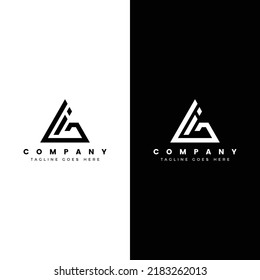 letter gi or ig logo design tempalte