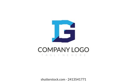 Diseño del logotipo IG IG de la letra, logotipo de arte de la línea IG G I