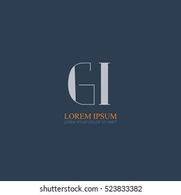 letter Gi linked logo design for company identity