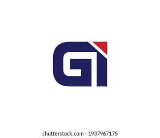 letter gi logo design vector template