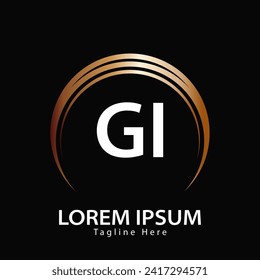 letter GI logo. GI logo design vector illustration for creative company, business, industry