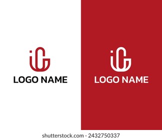 Letter GI modern Monogram logo design template Vector