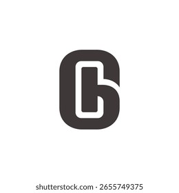 Letra GI Vector de logotipo geométrico simple en mayúsculas 