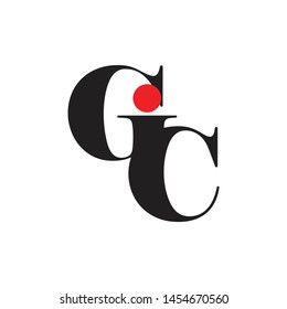 letter gic simple geometric logo vector