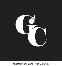 letter gic simple geometric logo vector