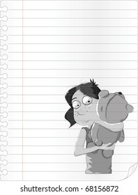 The letter the girl with a bear