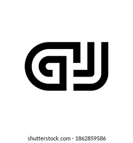 Letter GJ initial logo template
