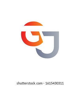 letter GJ Logo Design Linked Vector Template. Initial GJ Vector Illustration