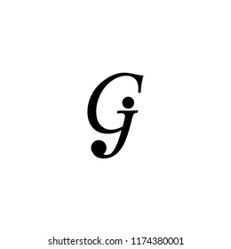 letter GJ logo vector