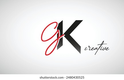 Letter GK Creative Clean Logo Design