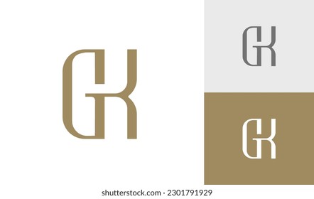 Initiallogo-Design von Letter GK