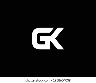 letter gk and kg logo design vector template