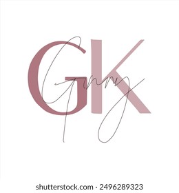 Letra GK diseño de logotipo creativo personalizado 