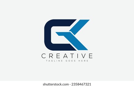Letter GK logo design template vector illustration.
