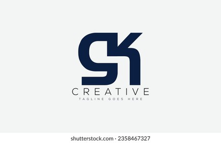 Letter GK Logo Design Vorlage Vektorgrafik.