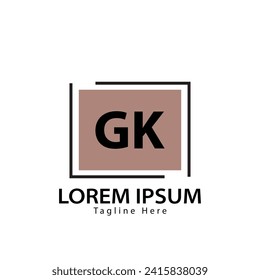 letter gk logo. gk logo design vector illustration for creative company, business, industry